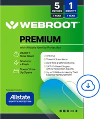 Webroot  Premium with Allstate Identity Protection (5 Devices)