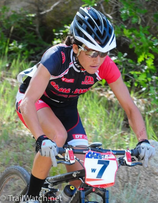 Pua Sawicki (Okole Stuff.com) rides alone in sixth place
