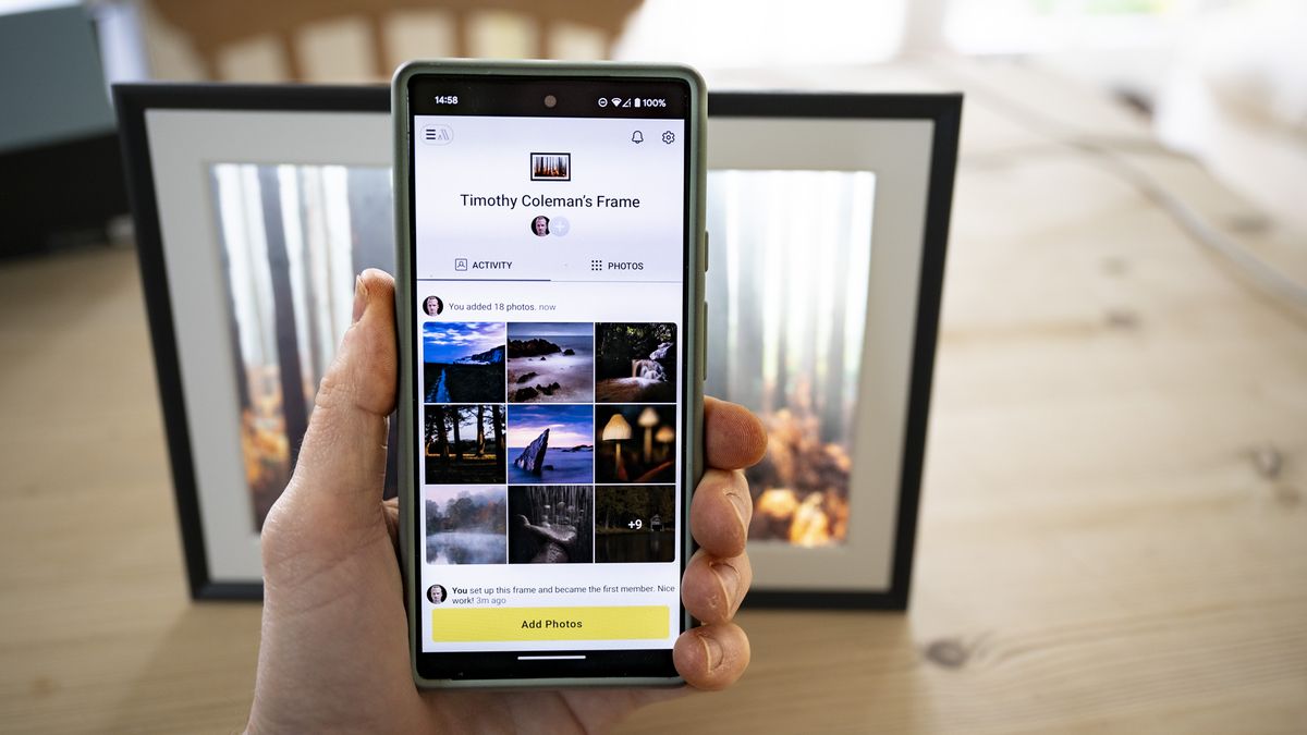 Aura's digital frame app