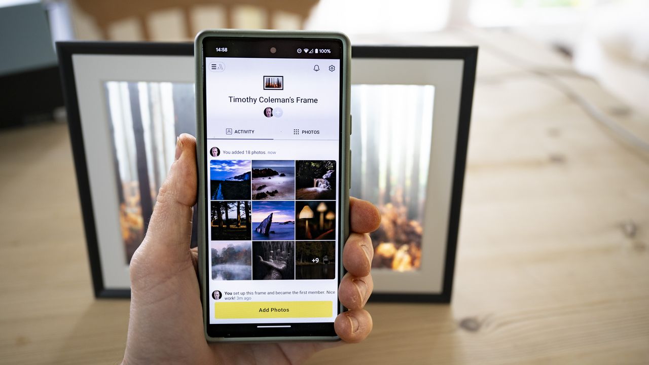 Aura's digital frame app