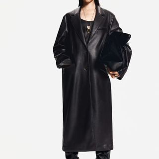 H&M Oversized Coated Coat