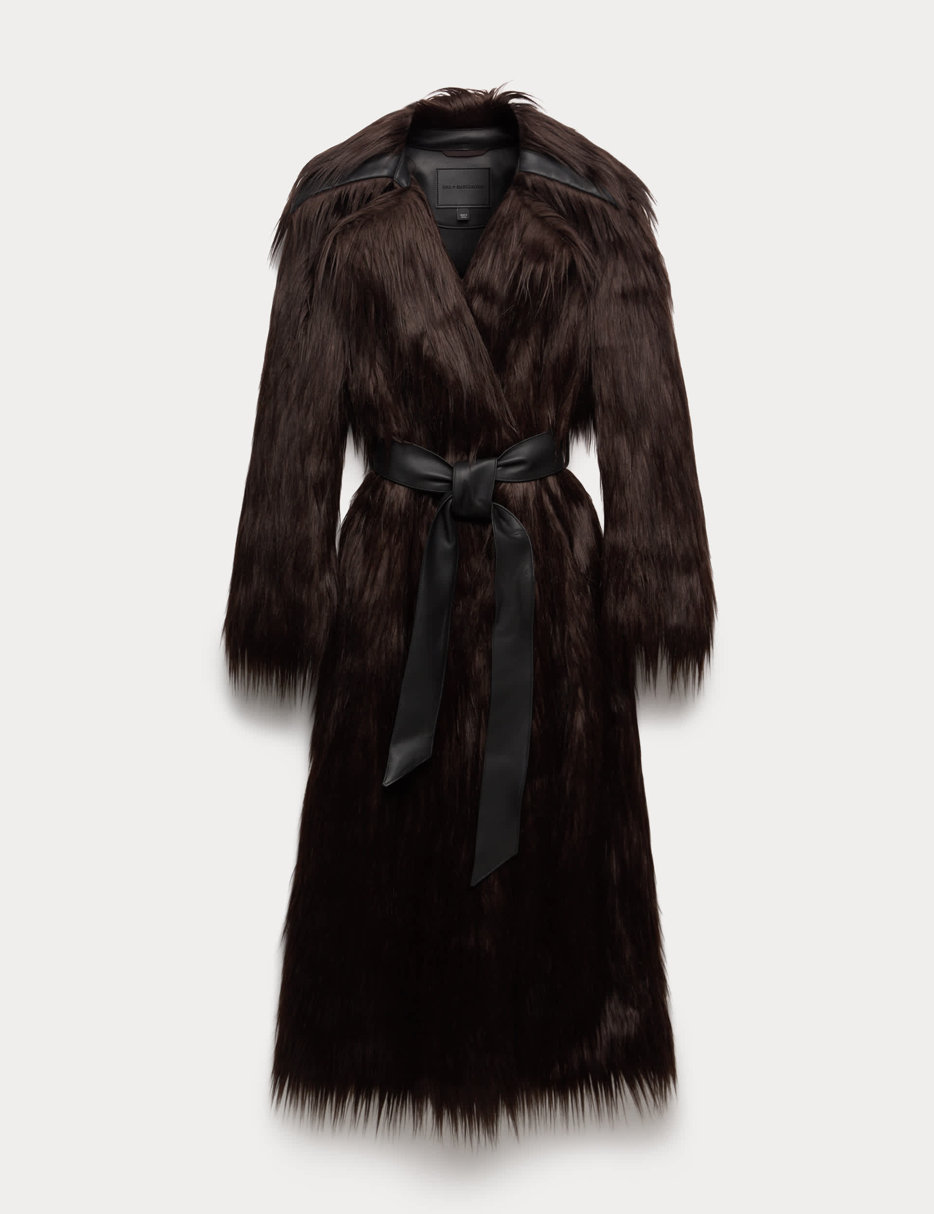 Faux Fur Collared Longline Trench Coat