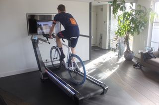 Riding on the Tacx Magnum