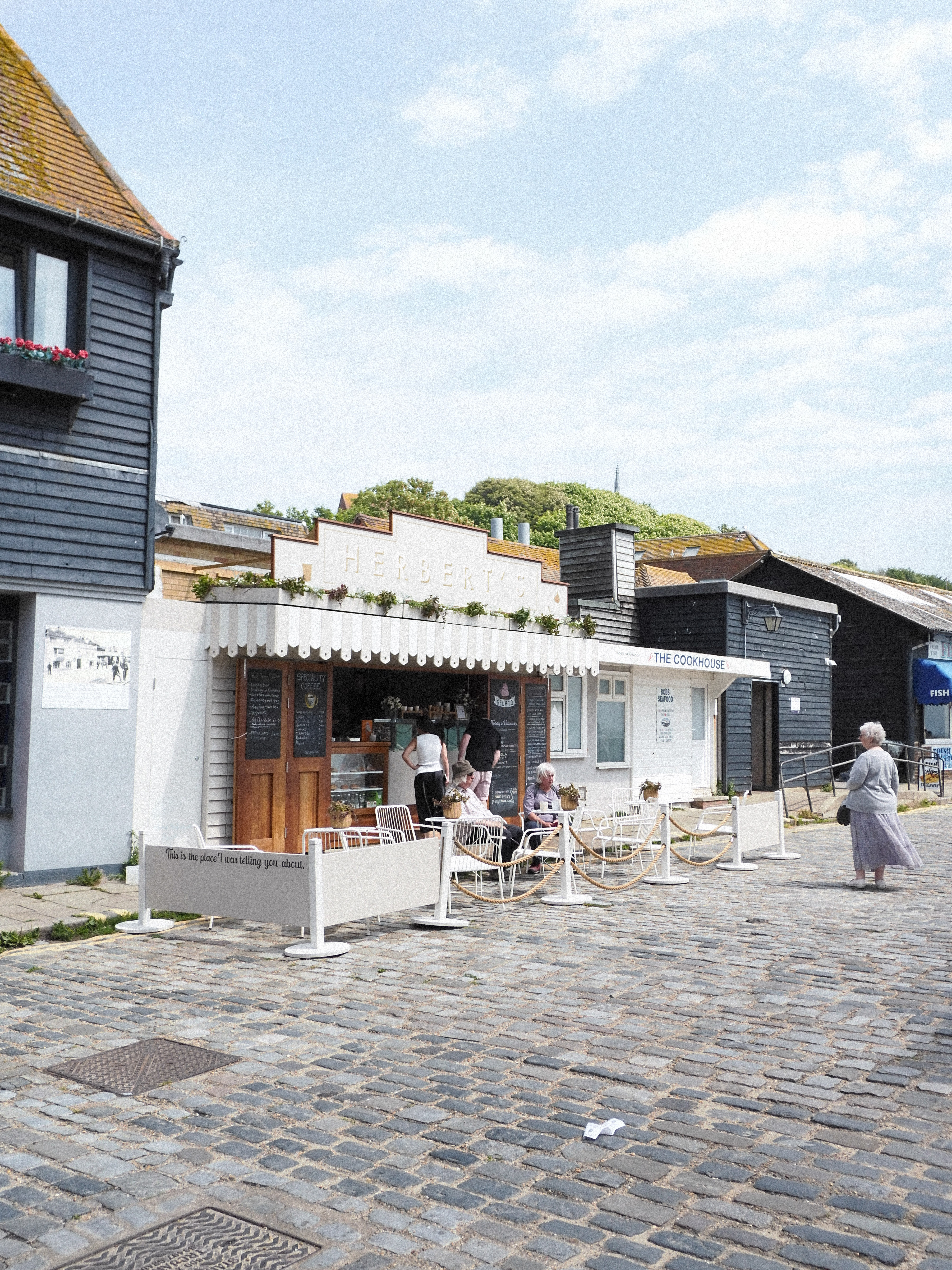 And ice cream shop in a seafront town