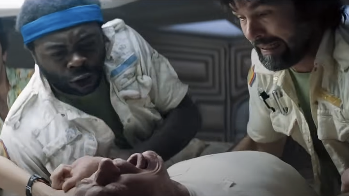 The chestburster scene from Alien
