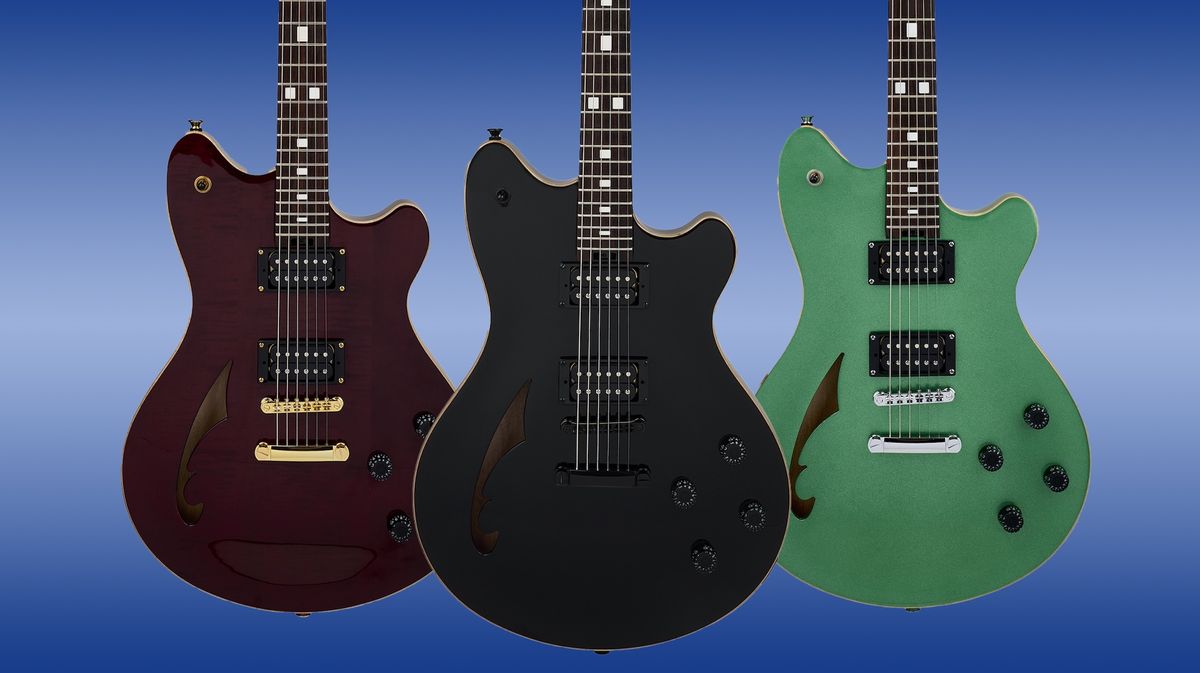 A lineup of EVH SA-126 Standard models