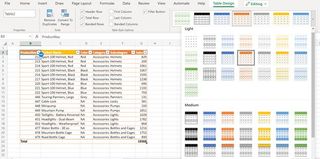 Excel Online Table Improvements