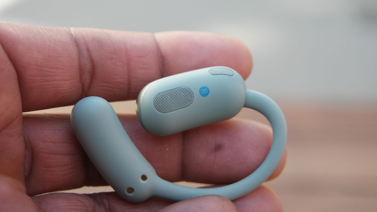 Anker Soundcore AeroFit 2 showing the speaker grill
