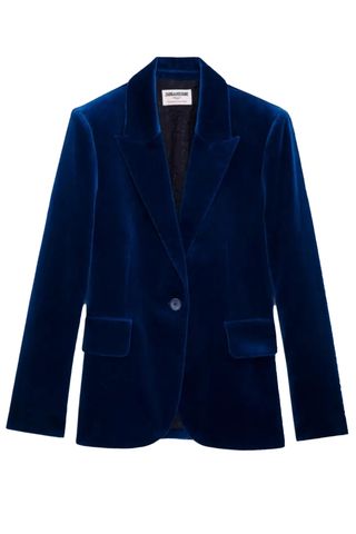 Vavy Velvet Single-Breasted Blazer