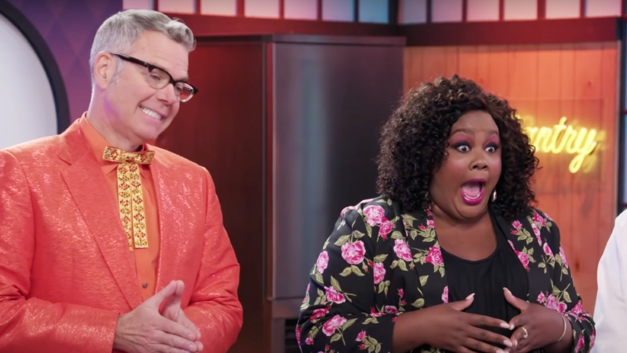 Nicole Byer and judge on Nailed It!