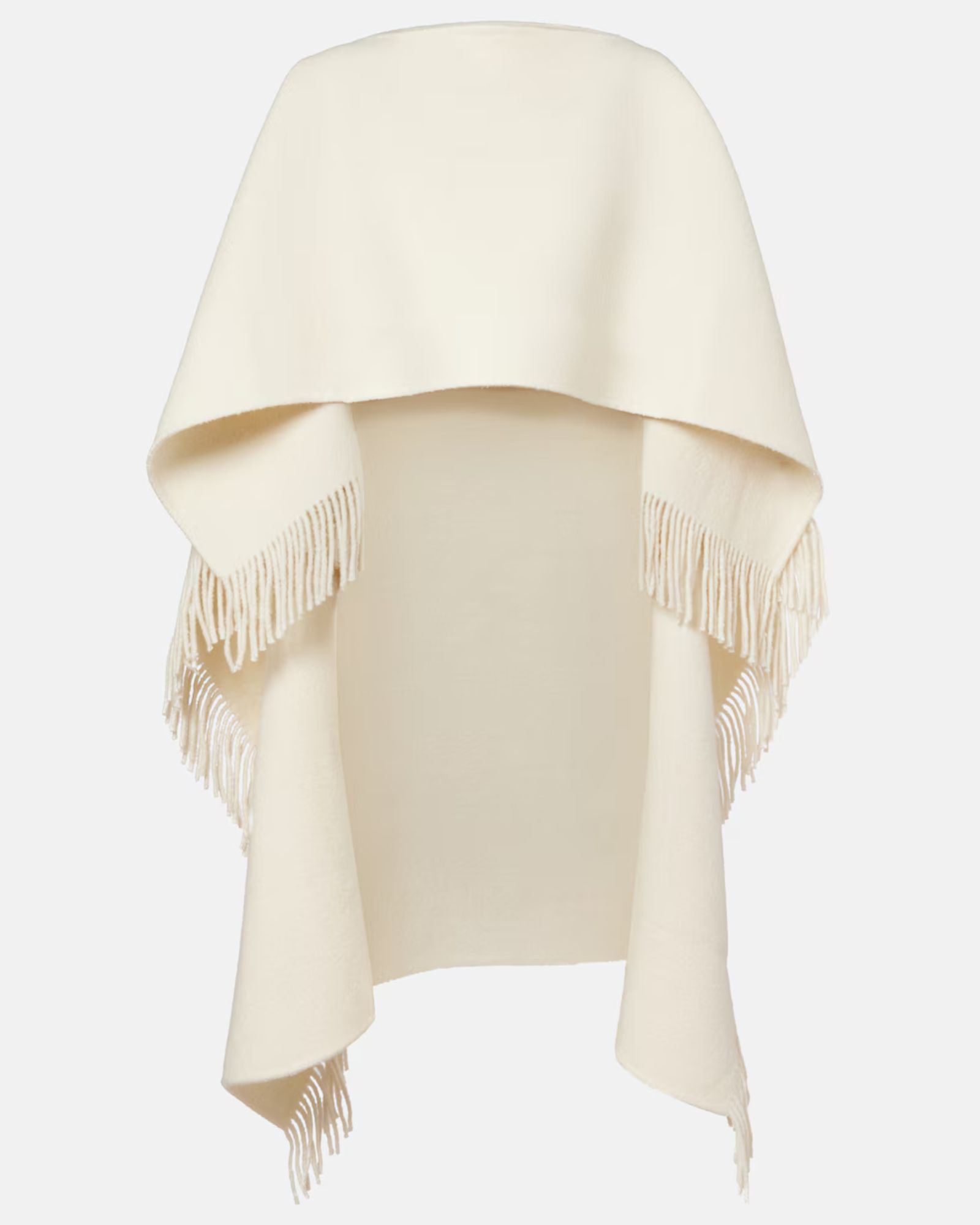 Toteme Fringed wool-blend poncho
