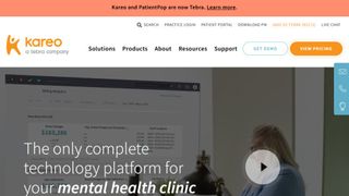 Kareo Clinical website screenshot.