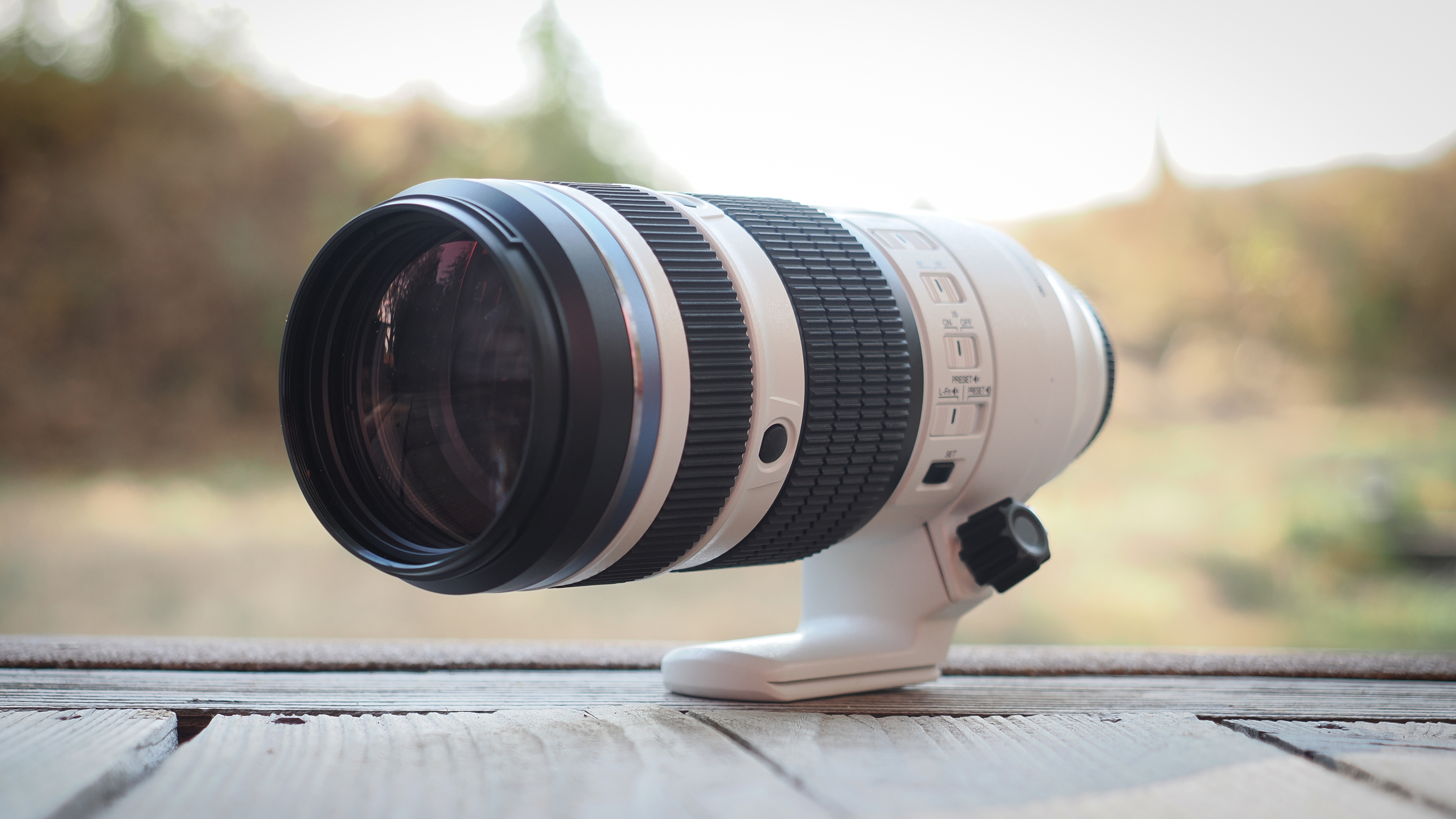 The OM System M.Zuiko 50-200mm f/2.8 IS Pro lens, mounted to the OM System OM-1 Mark II, in an outdoor setting