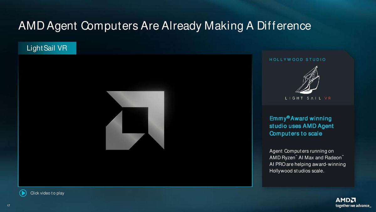 AMD agentic PC presentation.