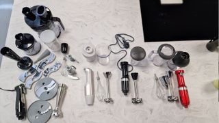 Braun MQ9199XL alongside immersion blenders from cuisinart and kitchenaid