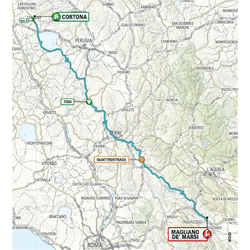 Tirreno-Adriatico 2026 stage 3 route
