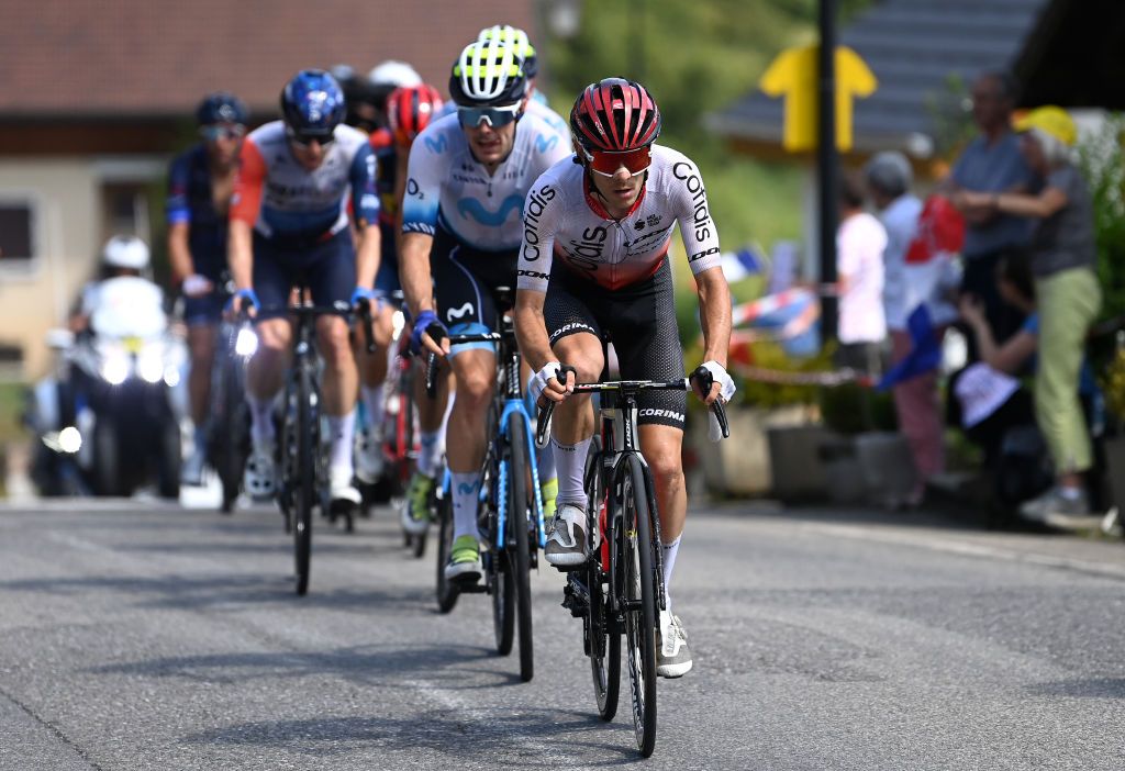 MORZINE LES PORTES DU SOLEIL FRANCE JULY 15 Guillaume Martin of France and Team Cofidis competes in the breakaway during the stage fourteen of the 110th Tour de France 2023 a 1518km stage from Annemasse to Morzine les Portes du Soleil UCIWT on July 15 2023 in Morzine les Portes du Soleil France Photo by Tim de WaeleGetty Images
