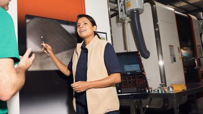 A female business leader in manufacturing