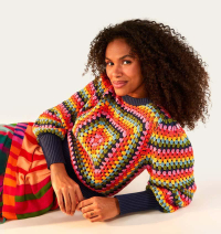 Sunset stripes Crochet Sweater, $225 | FARM RIO