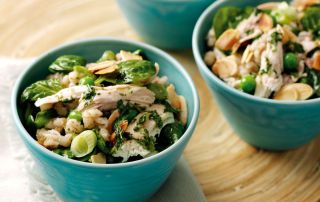 Warm chicken and barley salad