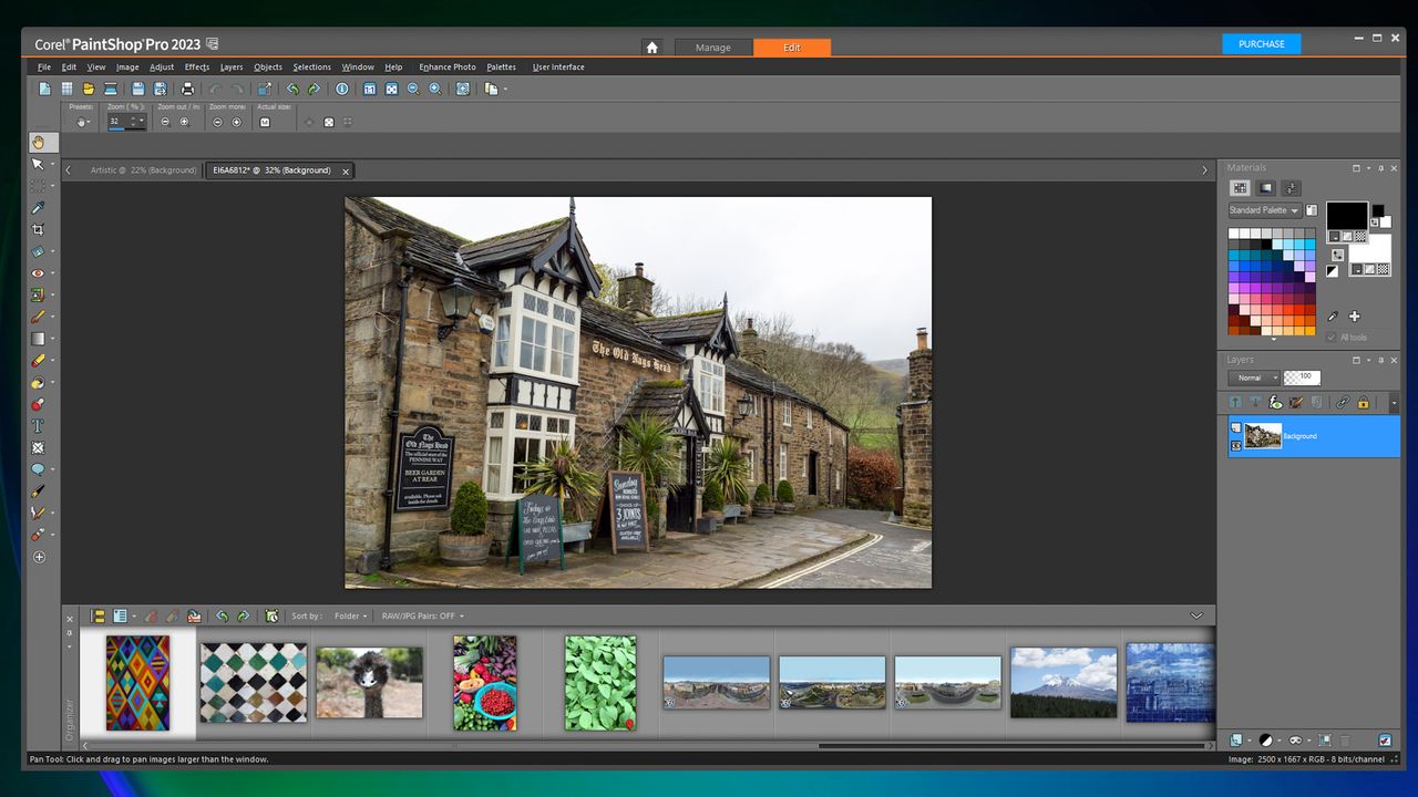 A screen grab from Corel PaintShop Pro