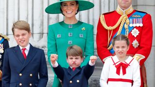 Prince Louis pulls faces with his family during Trooping the Colour 2023