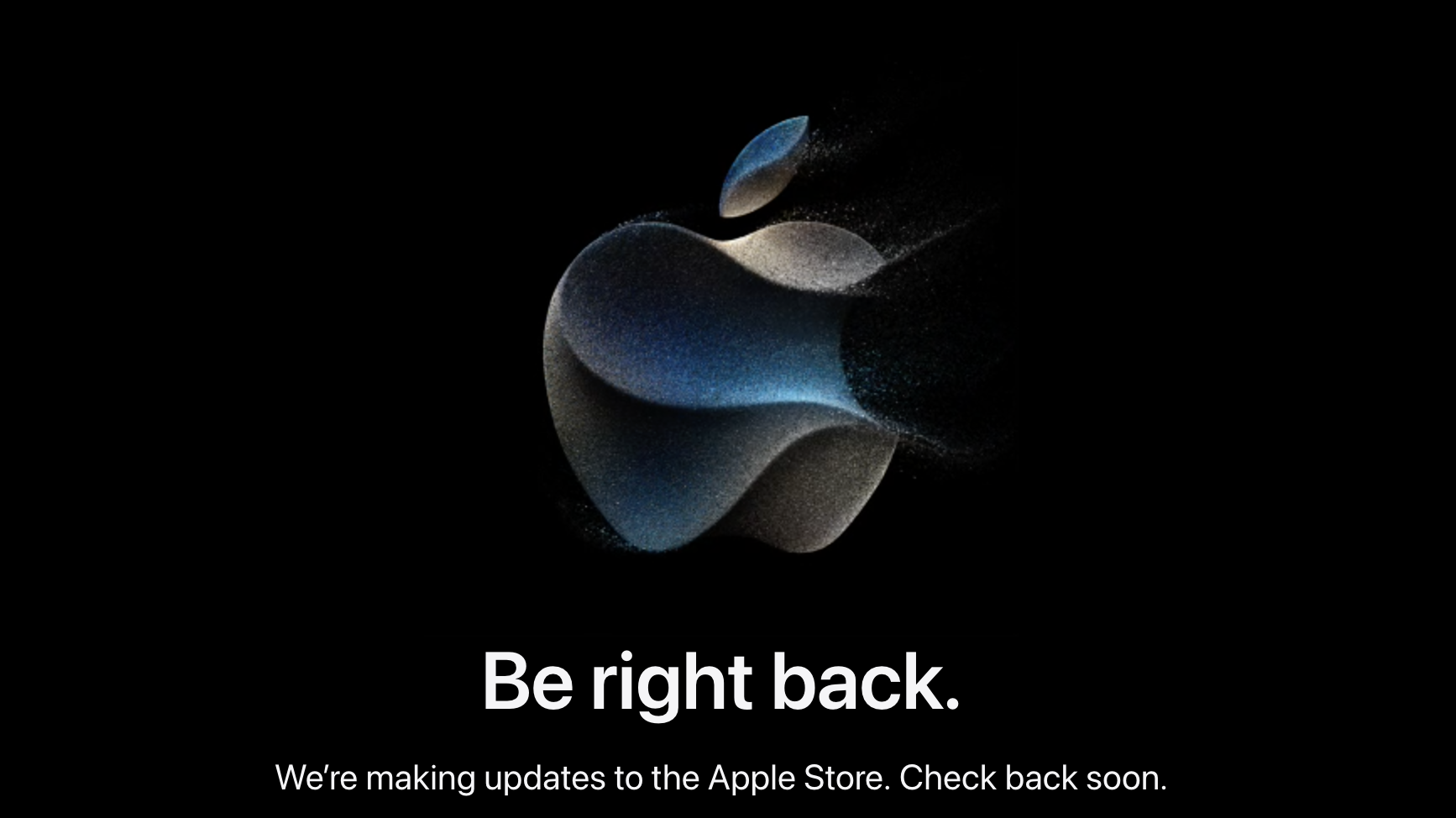 Apple Be Right Back store screen