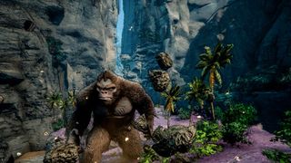 King Kong durchquert Klippen, Dschungellandschaften und mehr ... die allesamt nicht zu berauschend aussehen
