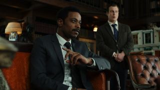 Lakeith Stanfield and Noah Segan in Knives Out