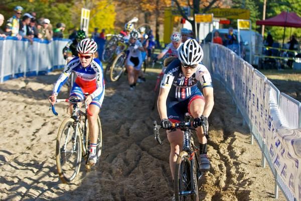 Compton and Mani ride side-by-side in the tough mud section.