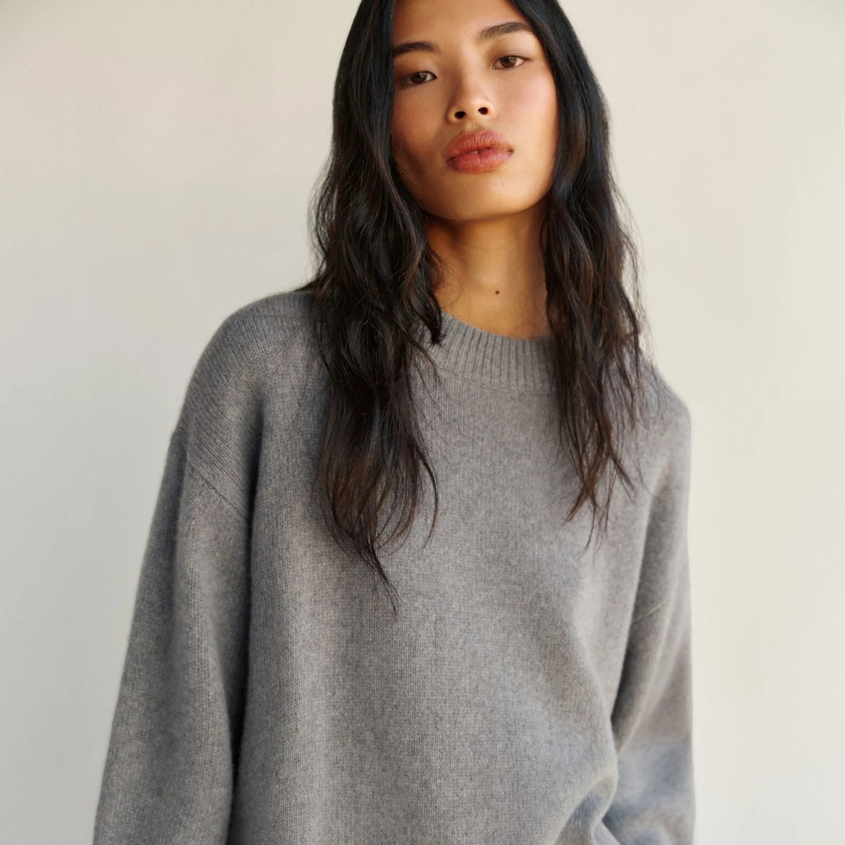 Grey knit jumper