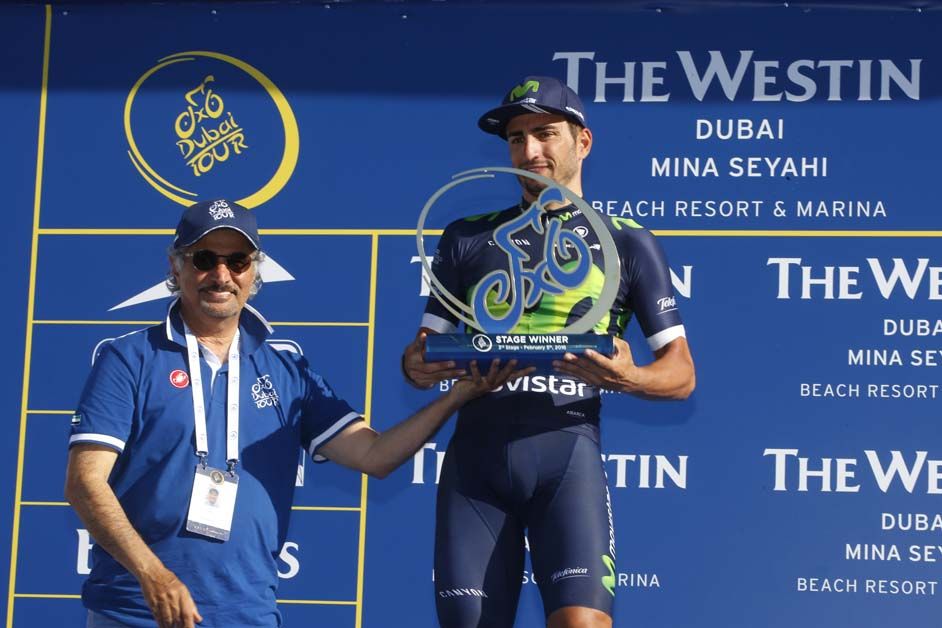 Juan Jose Lobato is given his prize
