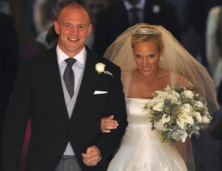 Mike Tindall and Zara as bride and groom at their 2011 wedding