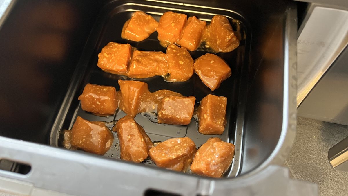 These air fryer salmon bites are so easy and tasty, even kids love them