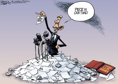 Obama cartoon World Iran Nuclear Deal