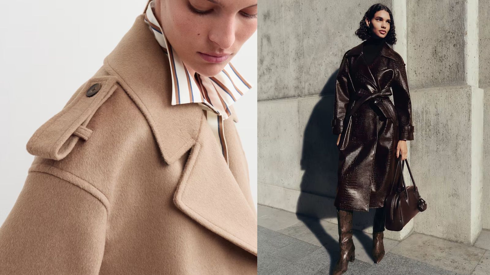 two models in M&amp;amp;S coats