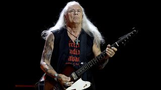 Rickey Medlocke of Lynyrd Skynyrd performs onstage during the 2024 CMA Music festival at the Nissan Stadium on June 06, 2024 in Nashville, Tennessee