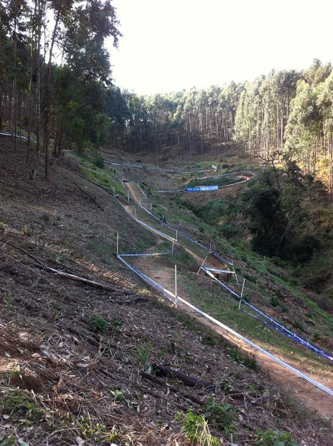 Much of the cross country and downhill courses feature smooth sections like this.