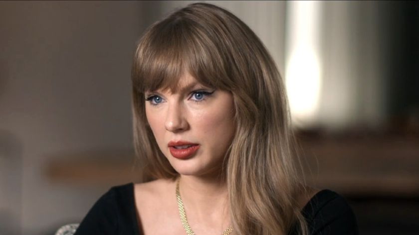 Taylor Swift looking a bit disgusted in The End of an Era. 