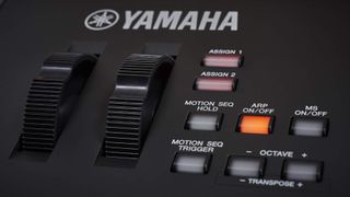 Close up of Yamaha keyboard