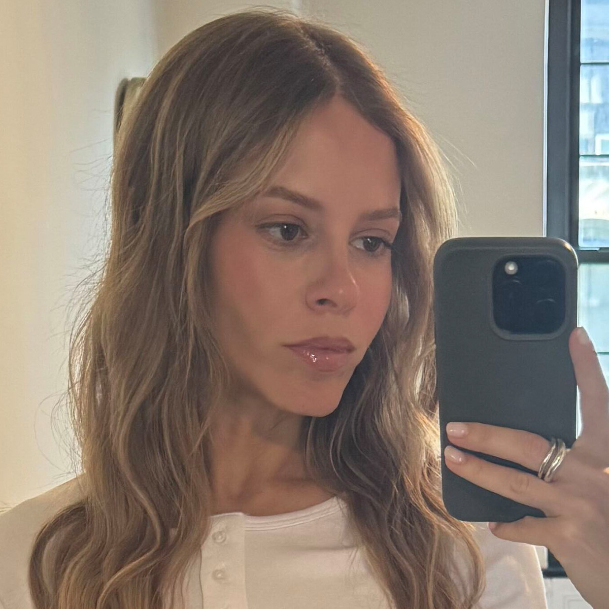 an image of nikki wearing the zara top.