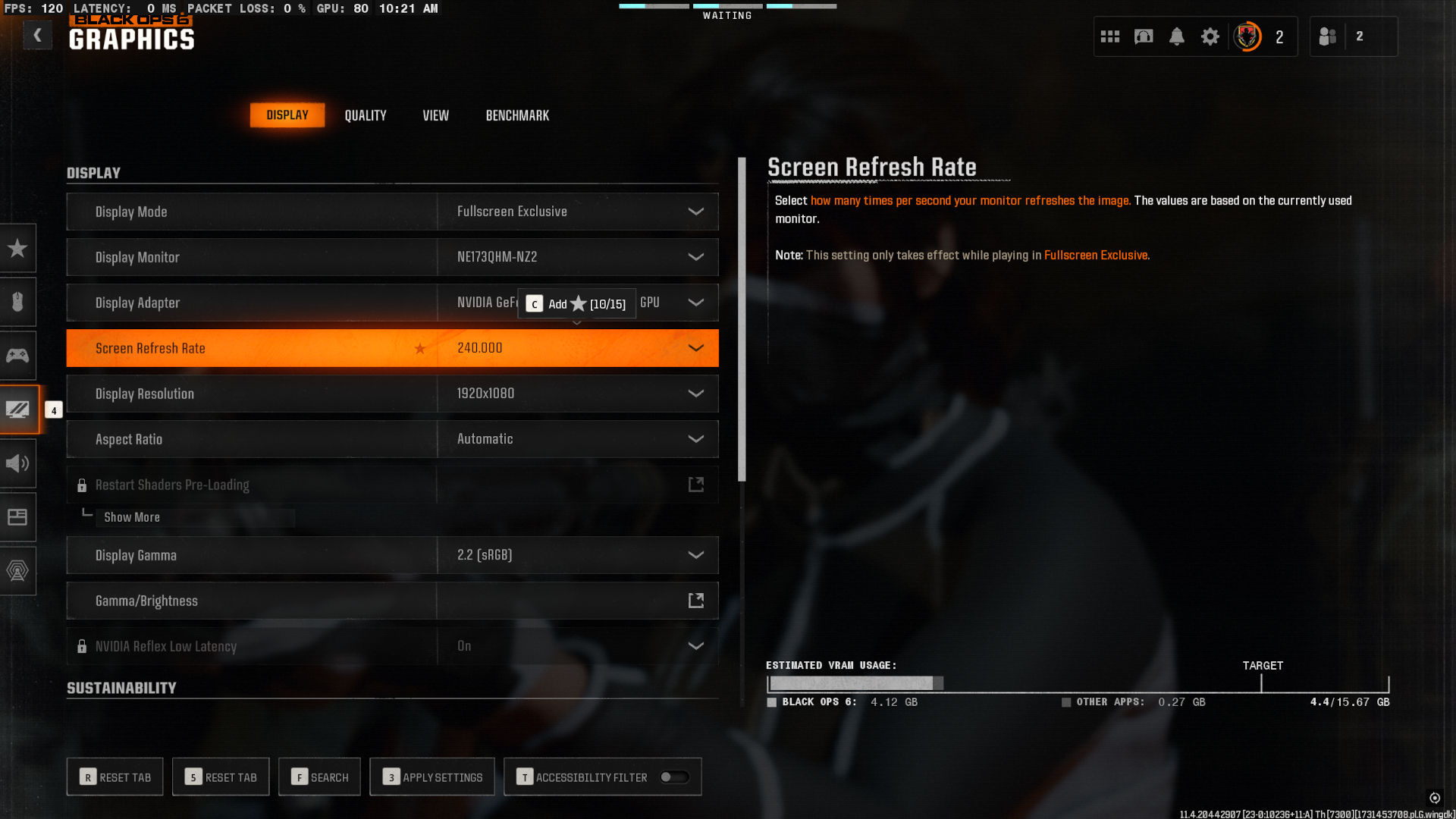 Changing display settings in Call of Duty: Black Ops 6