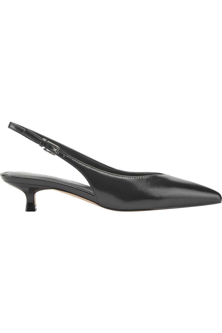 Luciey Slingback Pointed Toe Kitten Heel Pump