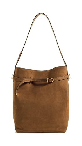Madewell Women's the Essential Belted Bucket Tote in Suede, Dried Acorn, One Size