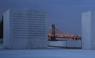 An inscription from Roosevelt's Four Freedoms speech