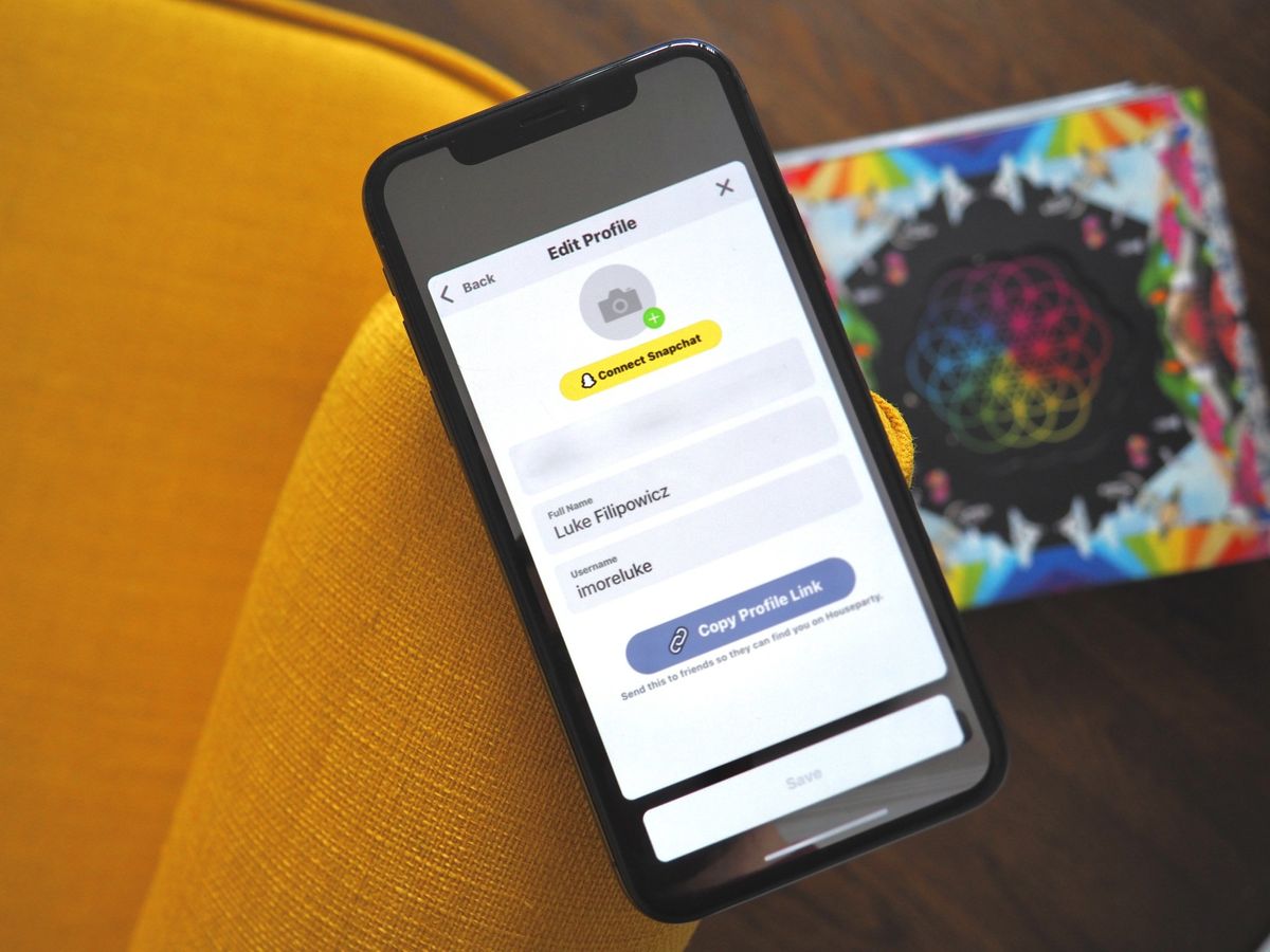 Houseparty Profile on iPhone X