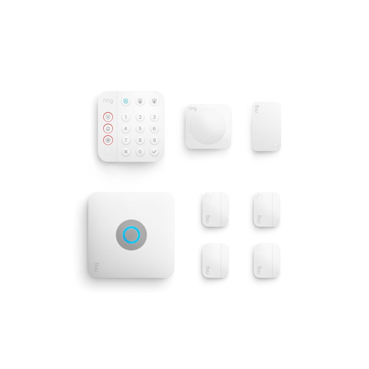 Ring Alarm Pro 8-Piece Security Kit against white background.