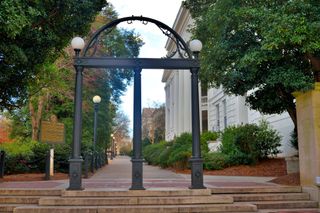 Historic archway entrance to the University of Georgia Athens, USA