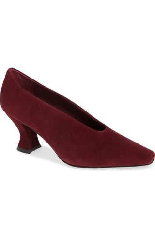 Hints-2 Suede Square Toe Pump