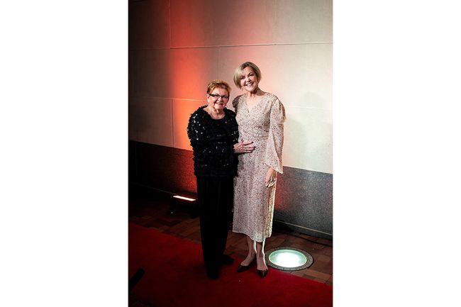 At the Cable Center&rsquo;s virtual Cable Hall of Fame ceremony in Denver, honoree Bridget Baker (r.) and her mother, Mary Pignalberi.